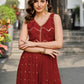 Appealing Maroon Colored Stylish Designer Festive Wear Near Me