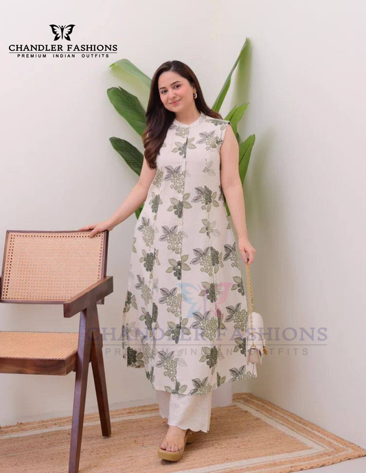 Attractive Pink Color Cotton With Digital Printed Work Palazzo Suits For Women
