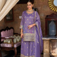 Attractive Lavender Color Shimmer Silk With Embroidery Work Palazzo Suits For Women