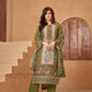 Charming Green Color Muslin With Digital Print Salwar Suits For Women
