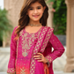 Pink Color Chinon With Embroidery Work Palazzo Suits In USA