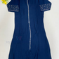 Alluring Navy Blue Color Rayon Kurti  With Stone Work For Girls