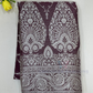 Alluring Wine Color Silk Cotton Saree For Women
