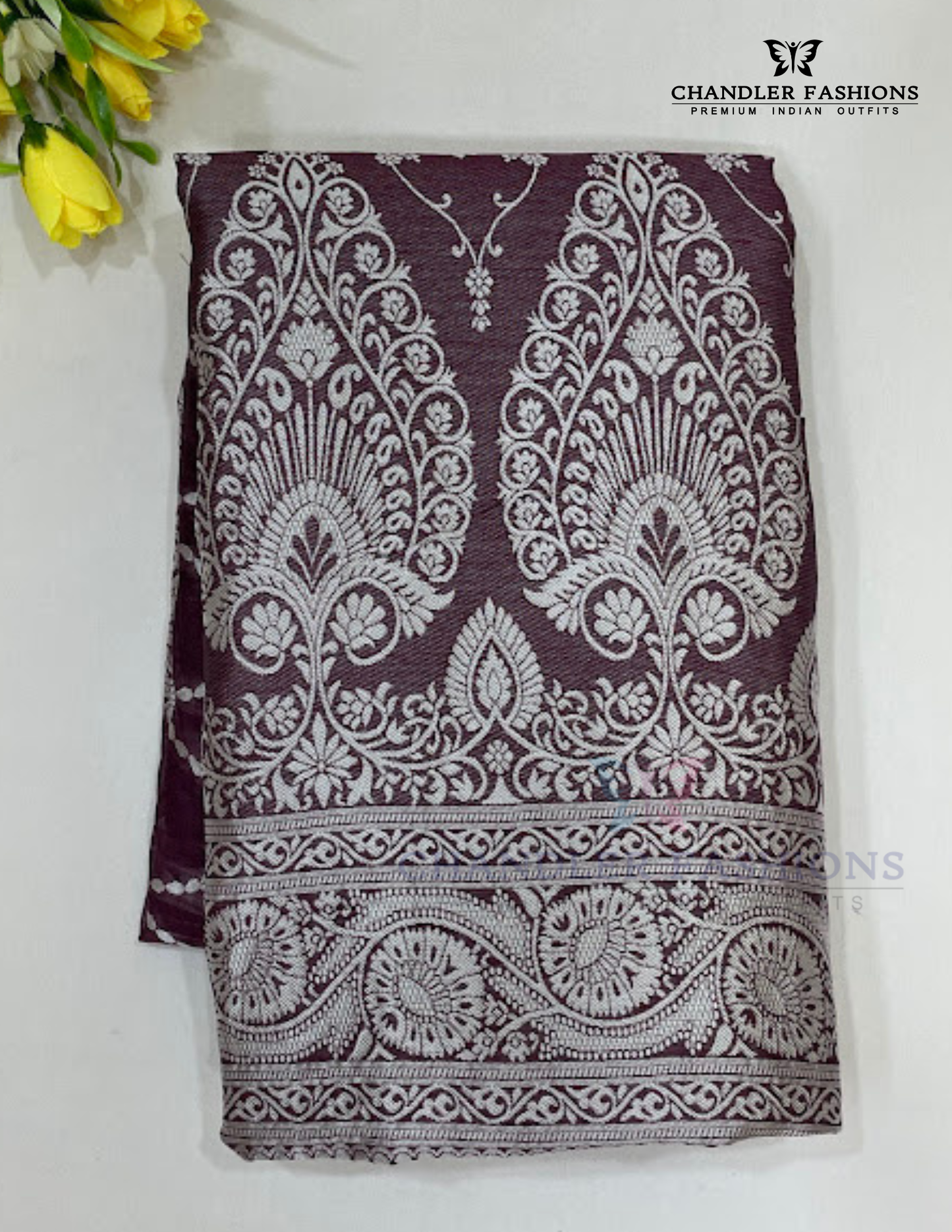 Alluring Wine Color Silk Cotton Saree For Women