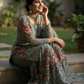 Green Color With Heavy Embroidery Work Sharara Suits In Mesa