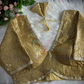 Gold Faux Georgette Sequins Blouse For Women Near Me
