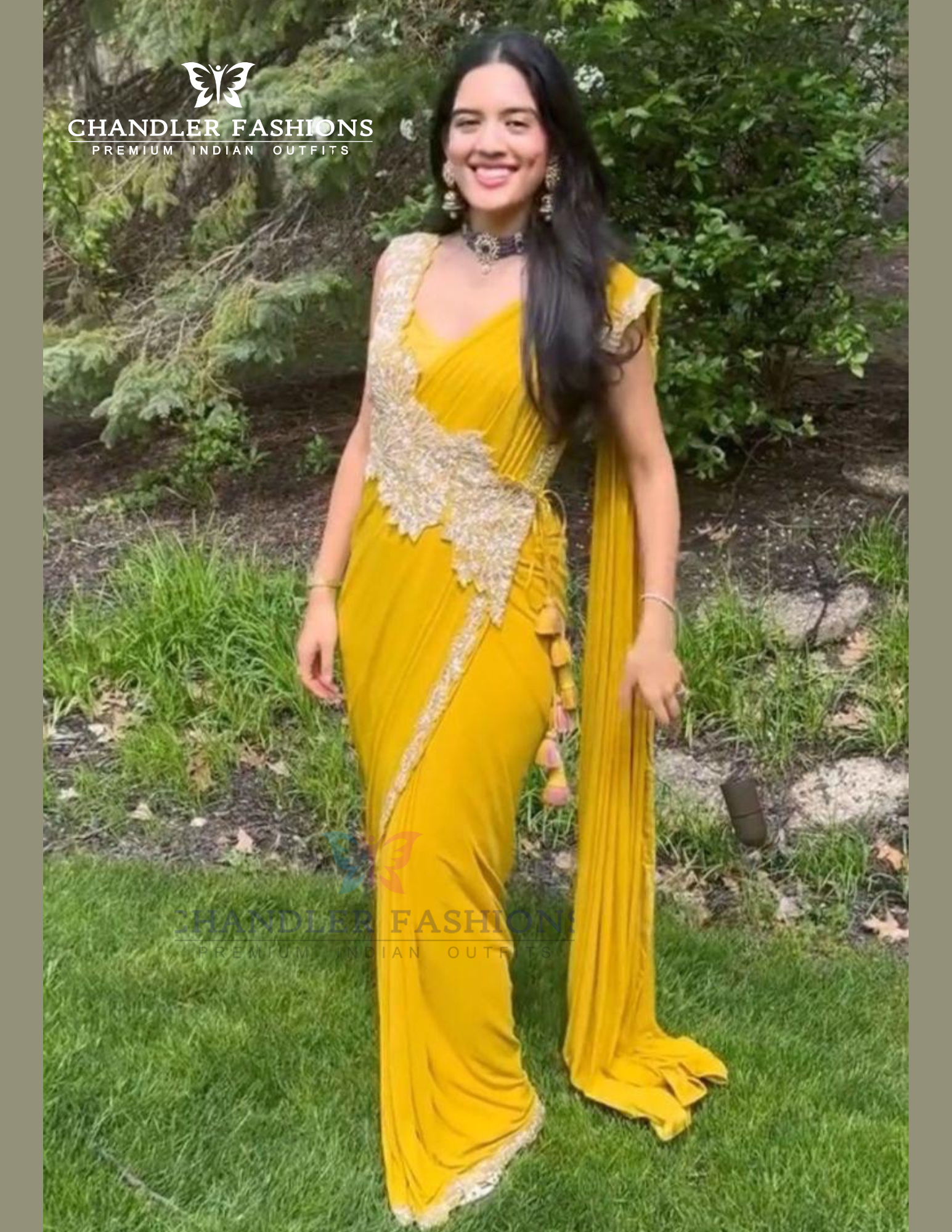 Stunning Yellow Color Heavy Rangoli With Embroidery Work Ready To Wear Saree For Women