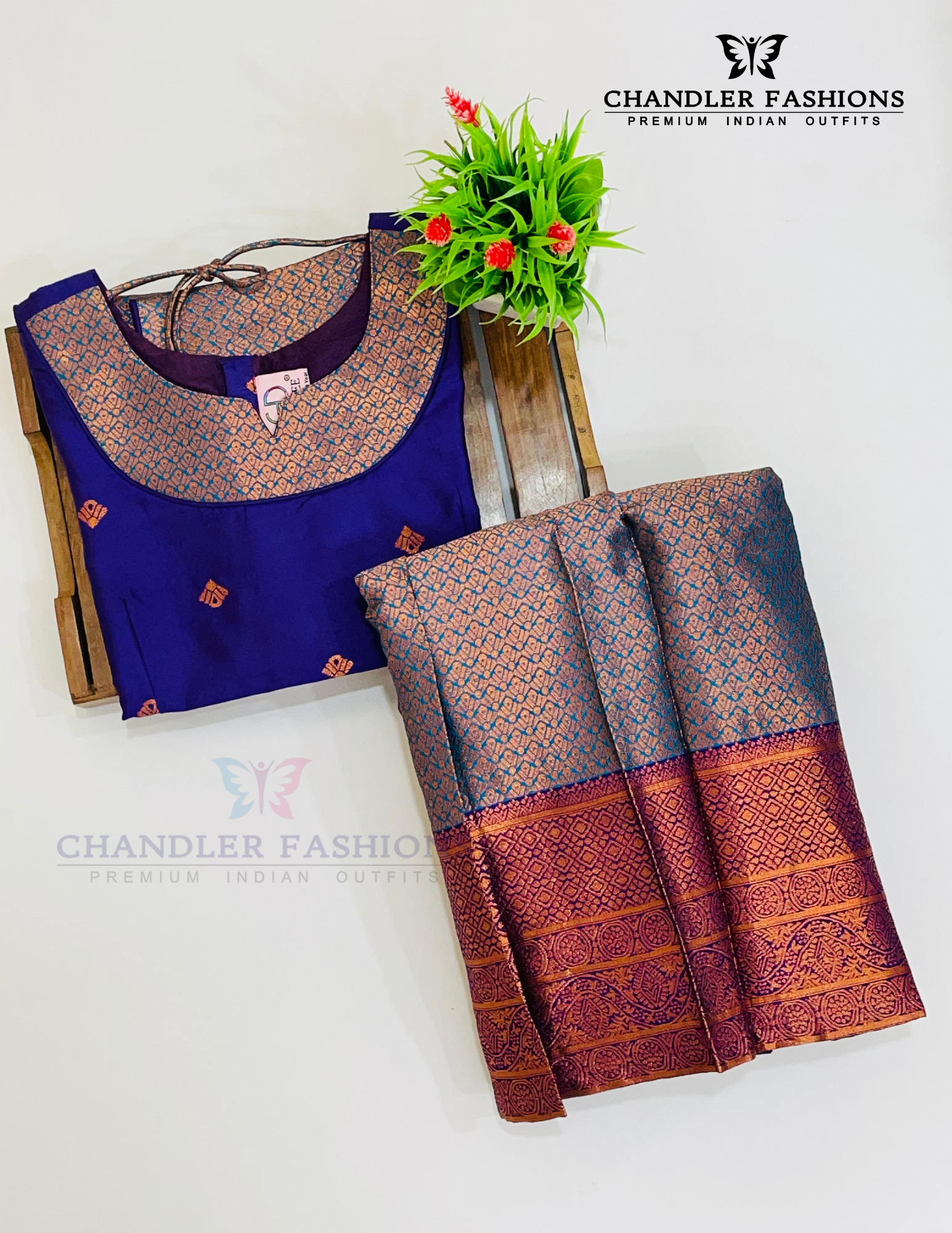 Purple Colored Silk Langa Sets With Zari Work In USA 