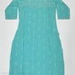 Stunning Sky Blue Colored Embroidery Work With Cotton Kurti Near Me
