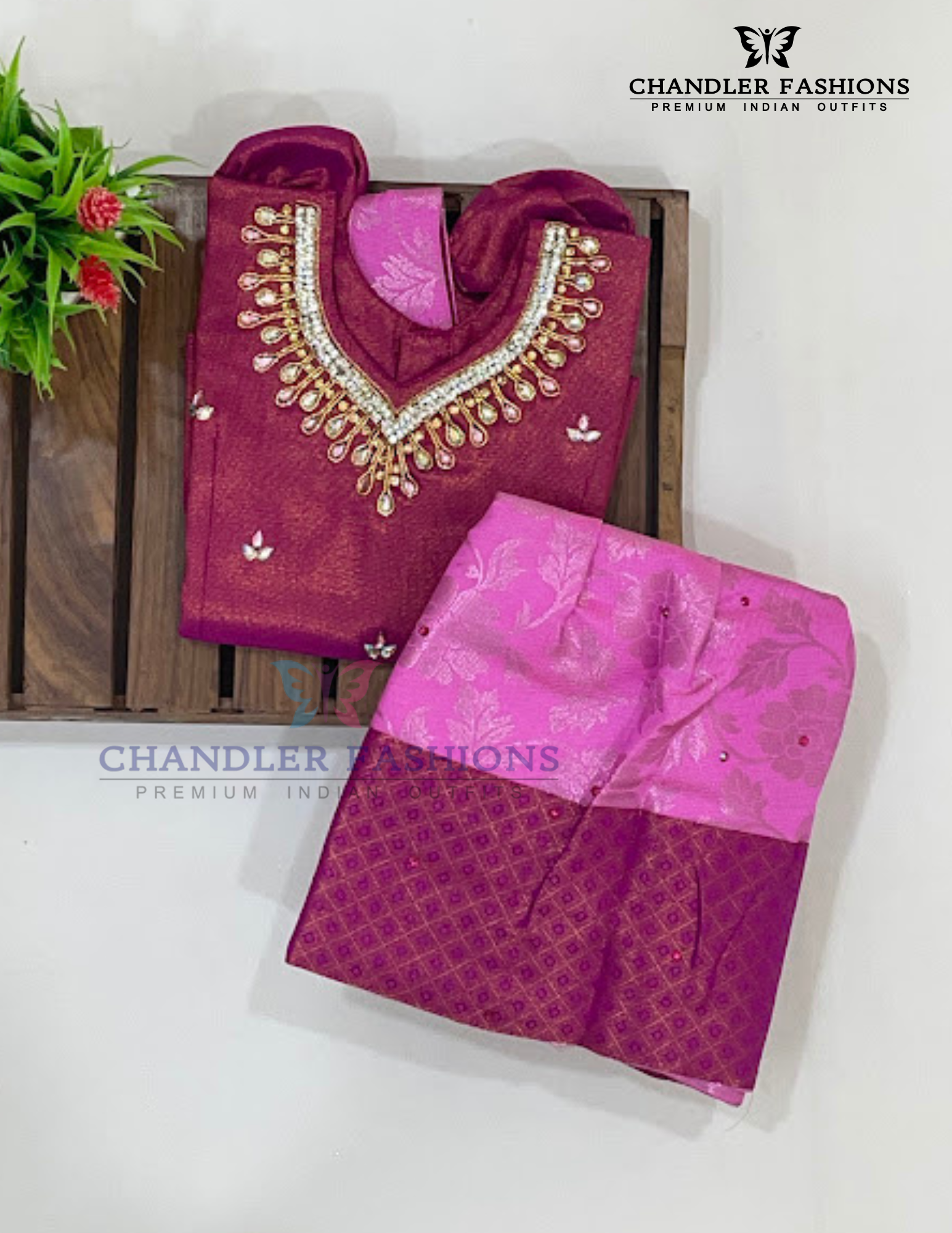 Pink Color Soft Silk Langa In USA