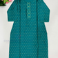 Alluring Rama Green Color Sequins And Printed Design Kurti For Women