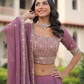 Purple Georgette Lehenga In Mesa