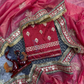  Red Color Banarasi With Embroidery Work Saree For Women Near Me