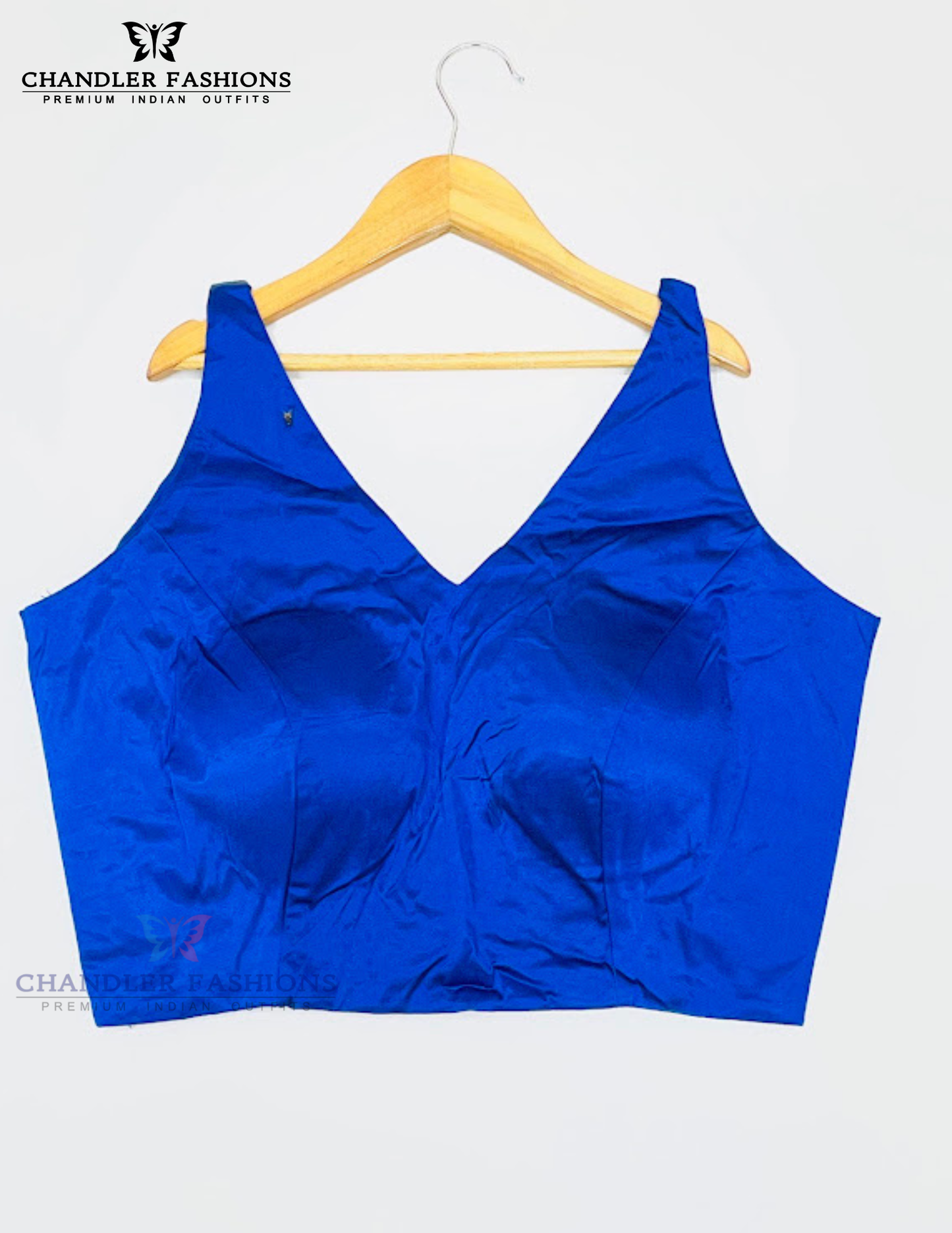 Elagant Blue Color Satin Silk ReadyMade Blouse For Women