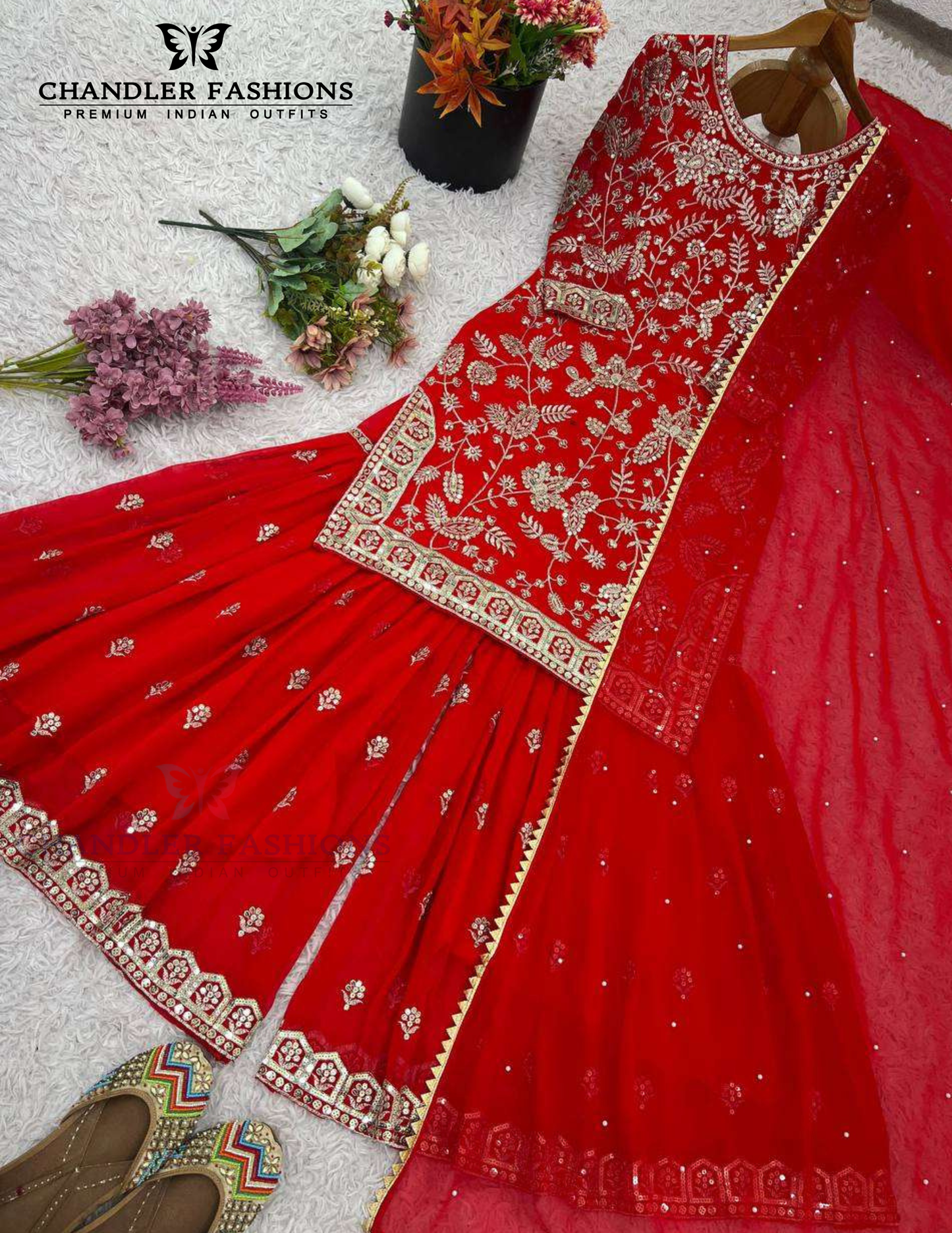 Wonderful Heavy Faux Georgette Party Wear Palazzo In Chandler