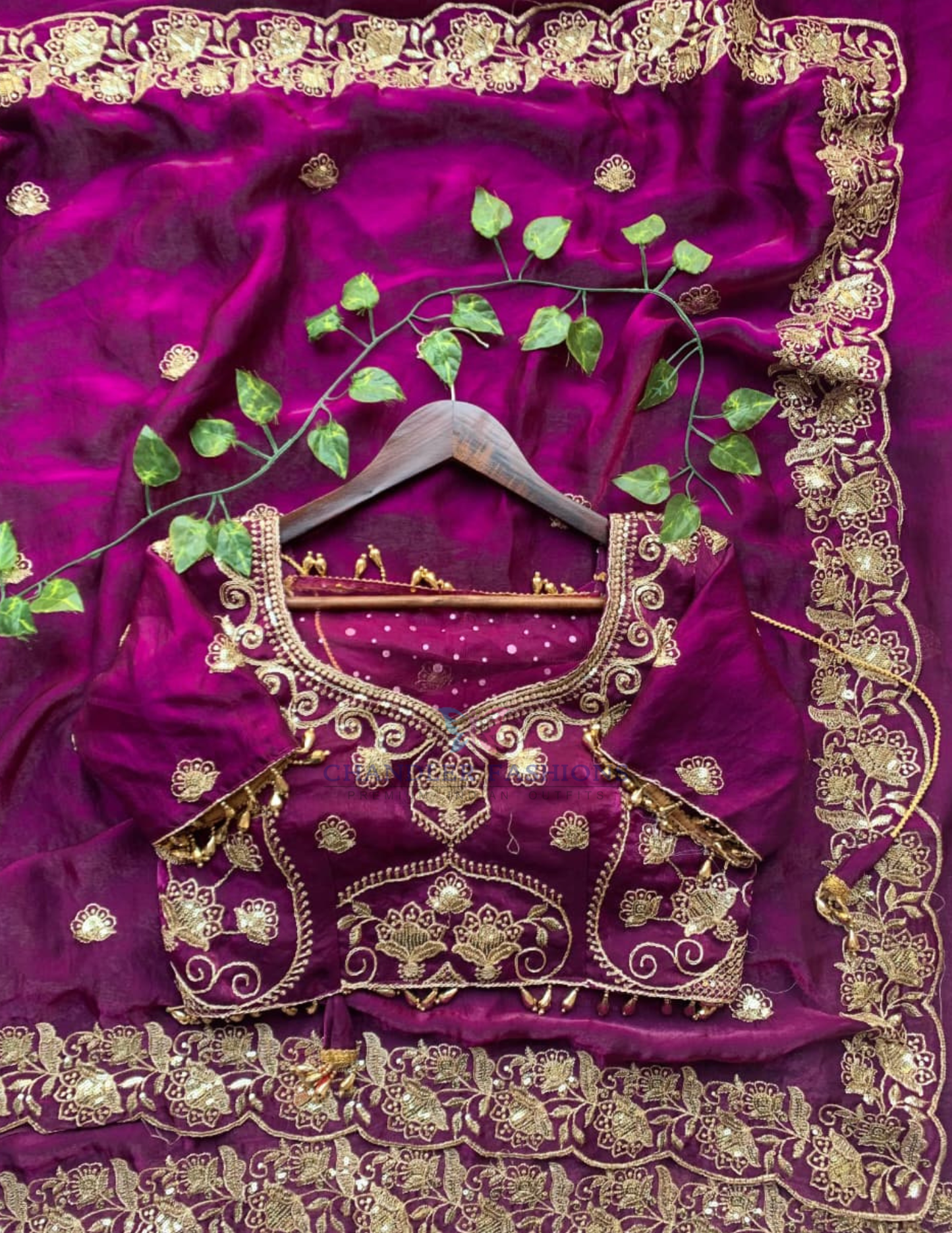 Purple Color Satin With Embroidery And Sequins Work Saree In USA