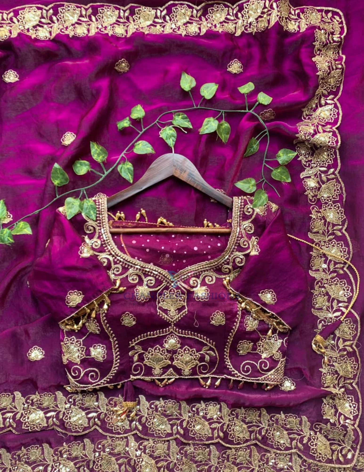 Purple Color Satin With Embroidery And Sequins Work Saree In USA