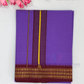 Alluring Violet Color Cotton Dhoti With Zari Border For Men