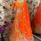 Sequins And Zari Embroidery Work Lehenga In Suncity