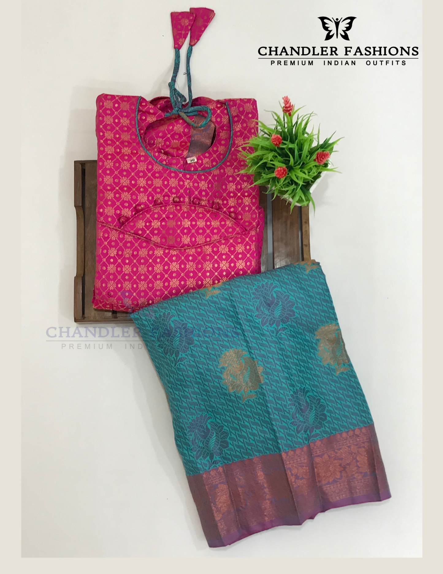 Pink Colored Silk Langa Sets With Zari Work In USA