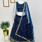 Elegant Blue Color Heavy Soft Net Embroidered Lehenga Choli For Women