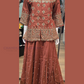 Peach Color Shimmer Silk With Embroidery And Sequins Work Lehenga In Tempe
