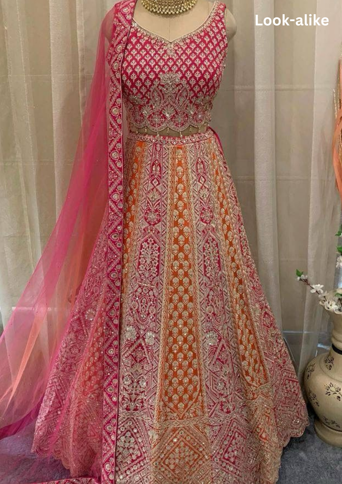 Charming Pink Colored Faux Georgette Sequins And Embroidery Work Lehenga Choli For Women