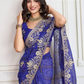 Navy Blue Color Georgette With Embroidery Work Saree Near Me