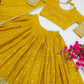 Yellow Color Embroidery Work Lehenga Choli In USA