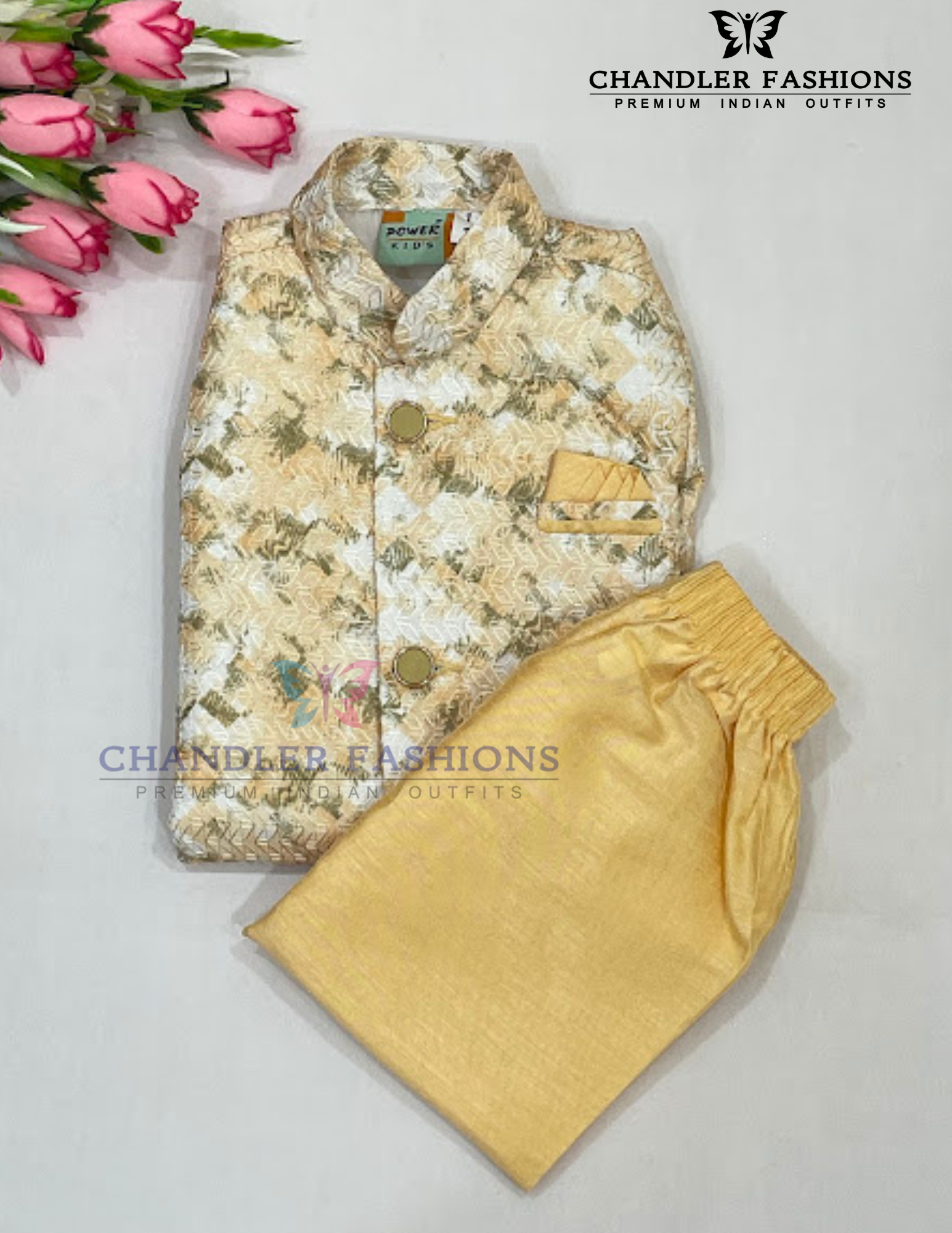 Charming Yellow Color Cotton Sherwani Suits Near Me