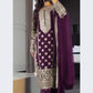 Fantastic Purple Color Georgette With Embroidery And Sequins Work Kurti Suits For Women