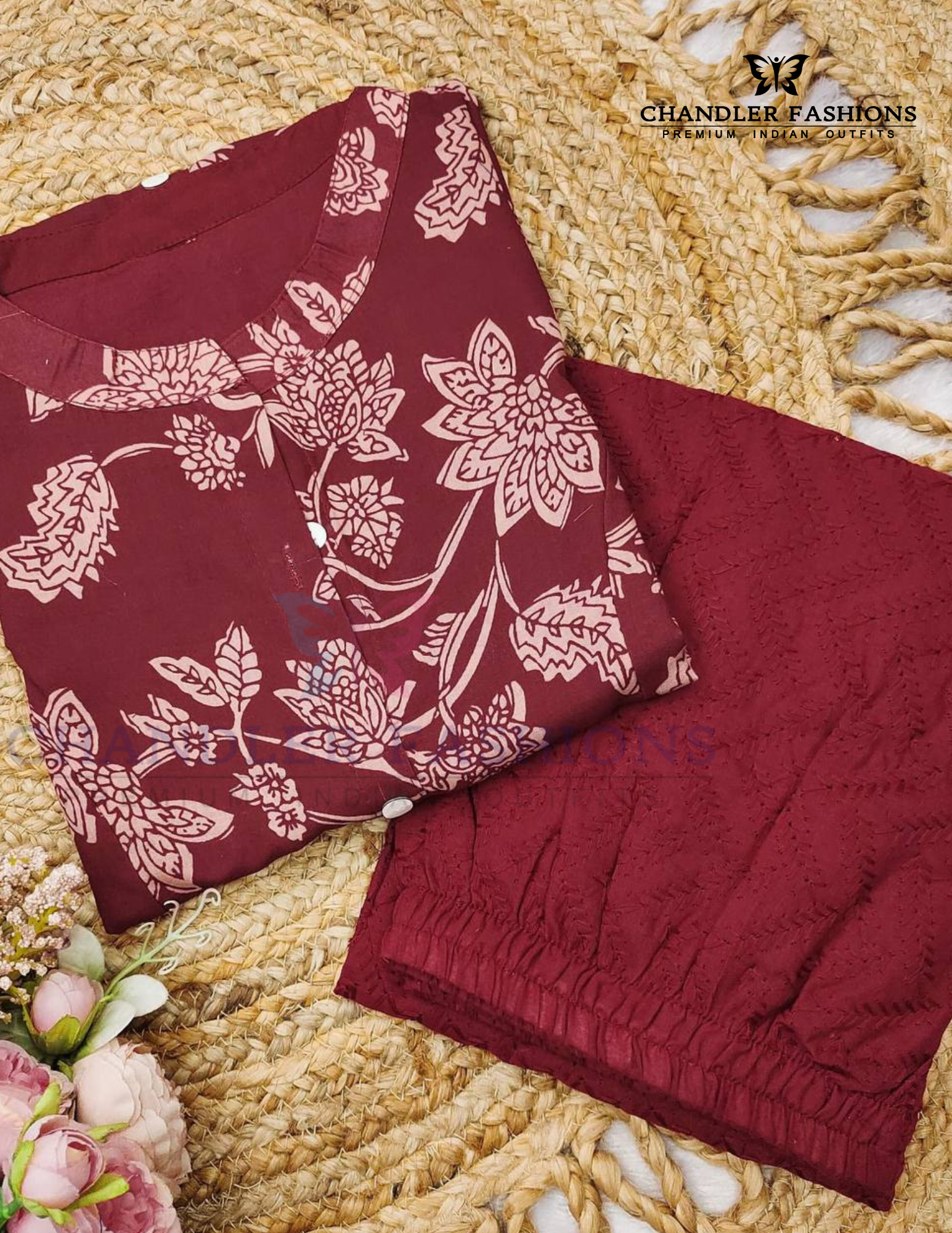 Attractive Red Color Cotton With Digital Printed Work Palazzo Suits  In Near Me