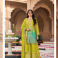 Charming Green Color Chinon With Digital Print And Embroidery Work Palazzo Suits For Women