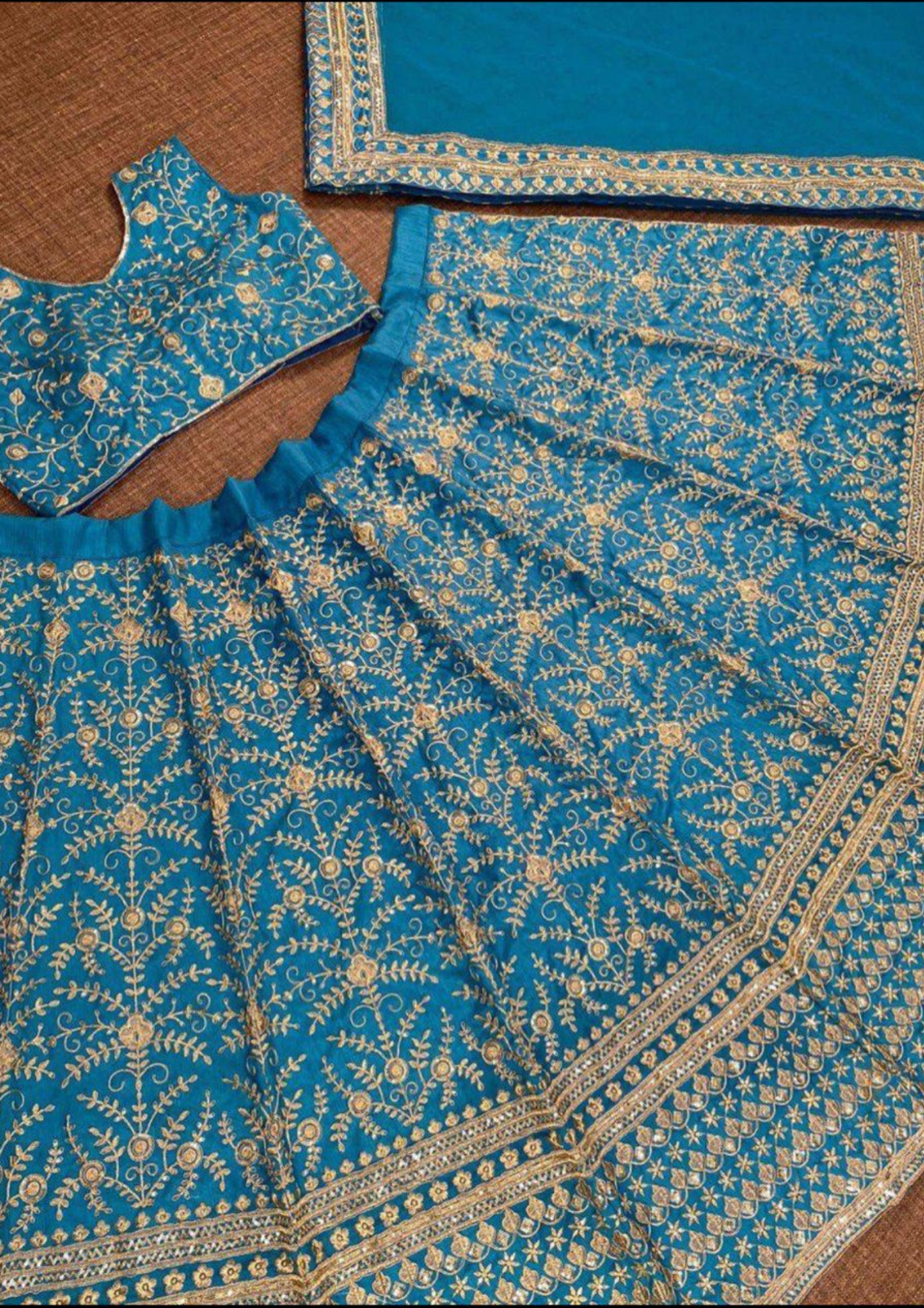 Gorgeous Sky Blue Color Mulberry silk With Sequence Embroidery Work Lehenga Choli