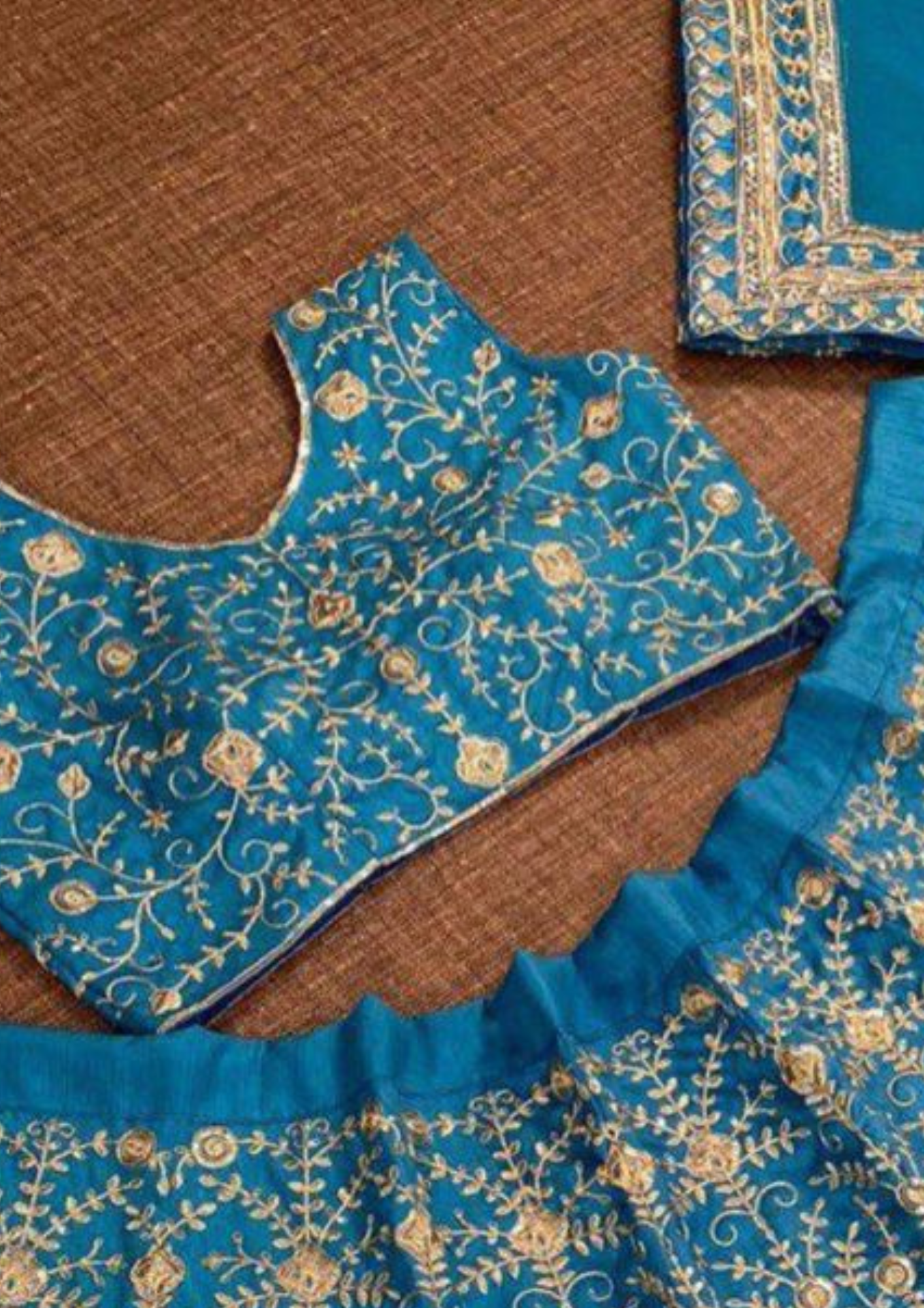 Gorgeous Sky Blue Color Mulberry silk Lehenga Choli Near Me