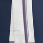 Elegant Men's White Premium Pure Cotton Purple Color Border Dhoti
