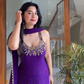 Purple Color Georgette Embroidery Work Palazzo Suits In Chandler