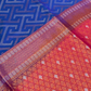 Blue Color Soft Silk Saree With Contrast Rich Pallu In Yuma