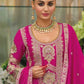 Designer Pink Color Palazzo Suits With Dupatta In USA