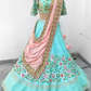 Fancy Sky Blue Colored Designer Lehenga Choli With Zari Work