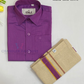 Beautiful Purple Color Cotton Shirt With Tissue Zari Work Dhoti Set For Kids Near Me
