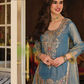  Teal Blue Color  Palazzo Suits And Dupatta In Tempe