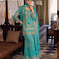 Gorgeous Teal Green Color Shimmer Palazzo Suits With Embroidery Work Near Me