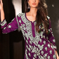 Elegant Violet Color Embroidery Work With Heavy Rayon Kurti  Near Me