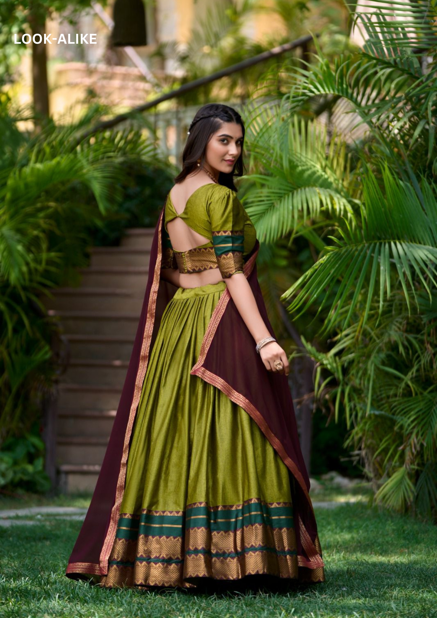 Olive Green Color Lehenga Choli With Dupatta In USA