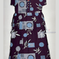 Attractive Purple Color Rayon With Printed Work Nighty For Women