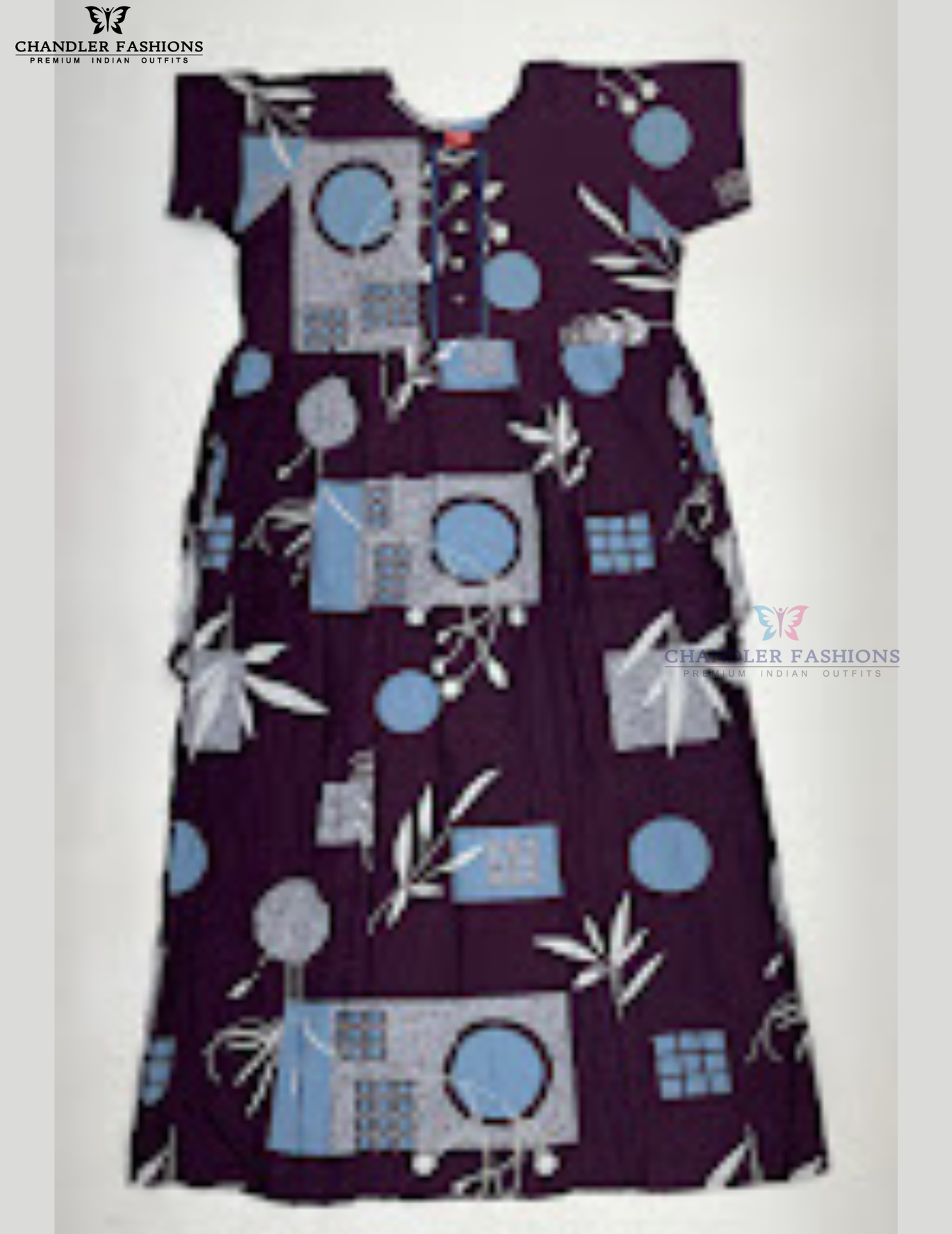 Attractive Purple Color Rayon With Printed Work Nighty For Women