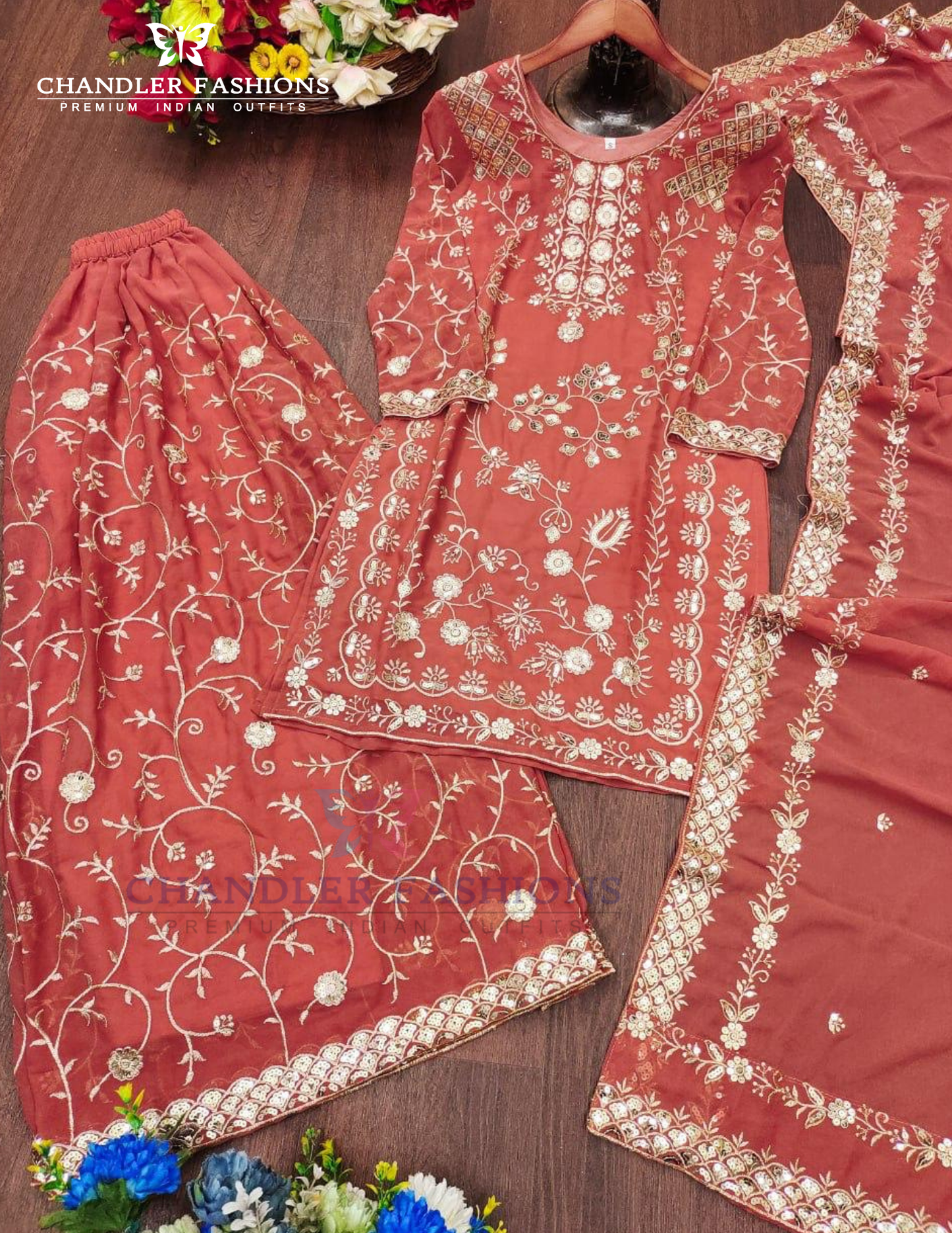  Faux Georgette Sharara Suit With Sequins Work In Phoenix