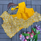 Yellow Color Heavy Rangoli With Embroidery Work Ready To Wear Saree Near Me