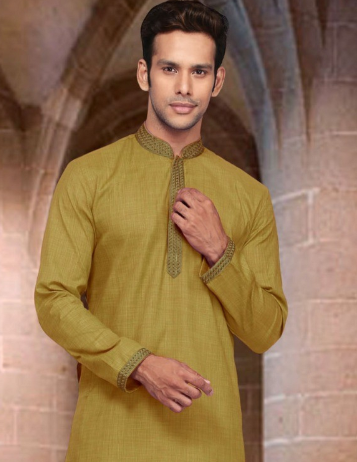 Lace Embroidery Work Pajama Set For Men Near Me